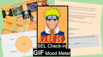 Preview of Naruto GIF Mood Meter- Social Emotional Learning- Classroom Management 