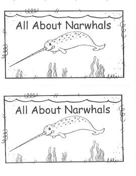 Preview of Narwhal Whale Book Kindergarten