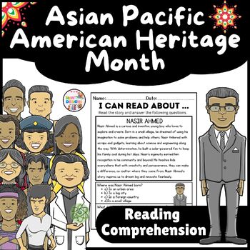Preview of Nasir Ahmed Reading Comprehension / Asian Pacific American Heritage Month