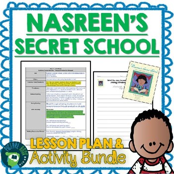 Preview of Nasreen's Secret School by Jeanette Winter Lesson Plan and Activities