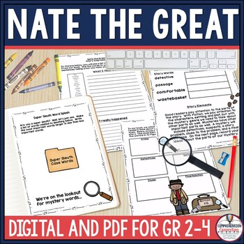 Preview of Nate the Great by Marjorie Sharmat Reading Activities in Digital and PDF