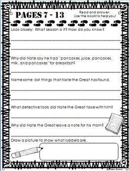 Nate the Great: Reading Comprehension Pack by Little Minds and Hearts