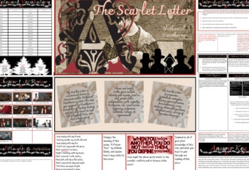Preview of Nathaniel Hawthorne's The Scarlet Letter Novel Study and Answer Key