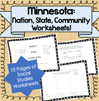 Preview of Nation, State, Community Unit! (Minnesota Specific!)