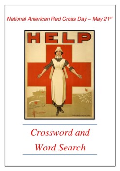 National American Red Cross Day May 21st Crossword Puzzle Word Search