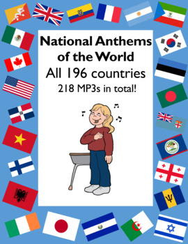 Preview of MP3s - National Anthems of the World - All 196 Countries - MP3 format- 218 files
