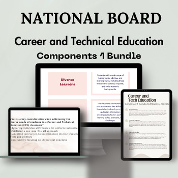 Preview of National Board Career and Technical Education CTE: Component 1 Bundle