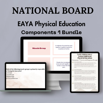 Preview of National Board EAYA Physical Education Component 1 Bundle