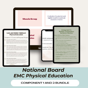 Preview of National Board Early Mid Childhood Physical Education Components 1 and 2 Bundle