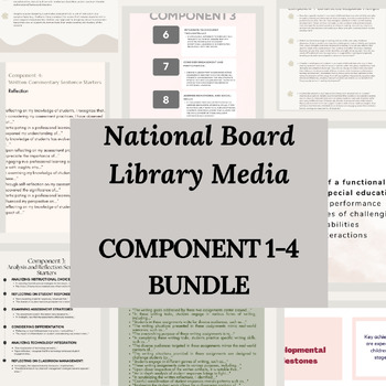 Preview of National Board Library Media: Components 1 - 4 Bundle