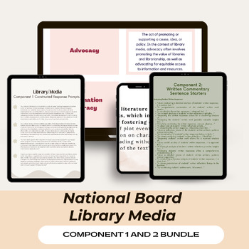 Preview of National Board Library Media: Components 1 and 2 Bundle