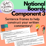 National Boards Component 3 Sentence Frames