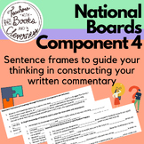 National Boards Component 4 Sentence Frames