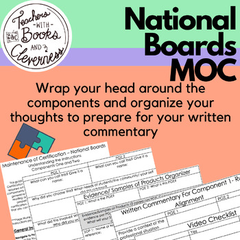 Preview of National Boards MOC (Maintenance of Certification) Guide and Graphic Organizers