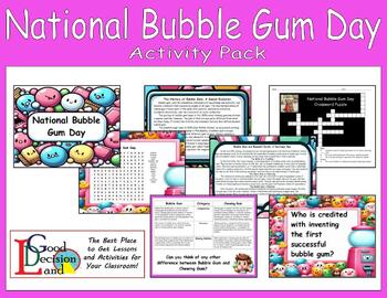 Preview of National Bubble Gum Day Activity Pack