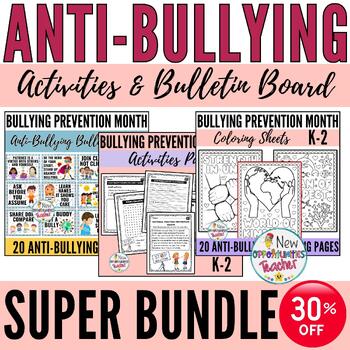 Preview of National Bullying Prevention Month Activities and Bulletin Board BUNDLE