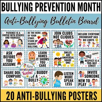 National Bullying Prevention Month Bulletin Board | 20 Anti-Bullying ...