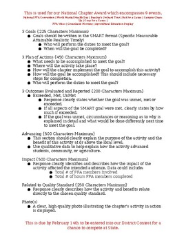 Preview of National Chapter Checklist (POA | FFA)