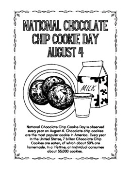 chocolate chip coloring page