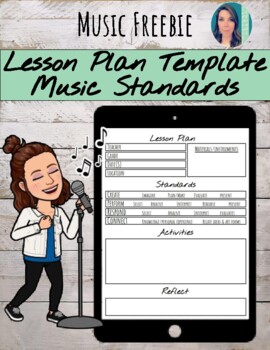 Preview of National Core Music Standards Lesson Plan Template FREEBIE