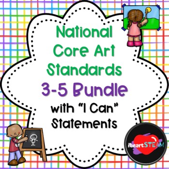 Preview of National Core Visual Arts Standards 3-5 Bundle/ "I can" Statements