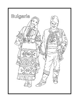Preview of National Costumes Coloring Pages