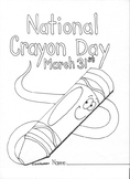 National Crayon Day Coloring Pages