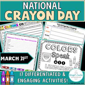 Preview of National Crayon Day Activities on Creativity, Respect & Kindness for Elementary