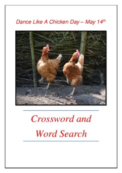 Preview of National Dance Like A Chicken Day - May 14th Crossword Puzzle Word Search