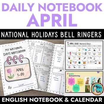 Preview of National Days Calendar April Daily Writing Prompts