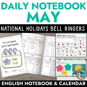 Preview of National Days Calendar May Daily Writing Prompts