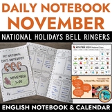 National Days Calendar November Daily Writing Prompts
