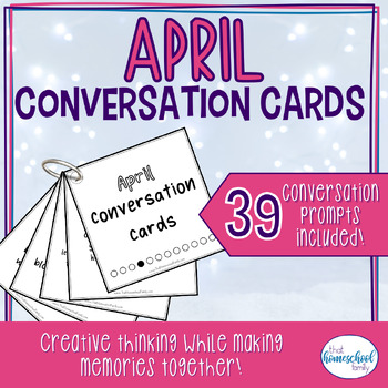 Preview of National Days to Celebrate in April Conversation Cards Elementary & Middle
