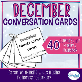 Preview of National Days to Celebrate in December Conversation Cards Elementary & Middle