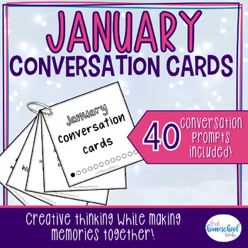 Preview of National Days to Celebrate in January Conversation Cards Elementary & Middle