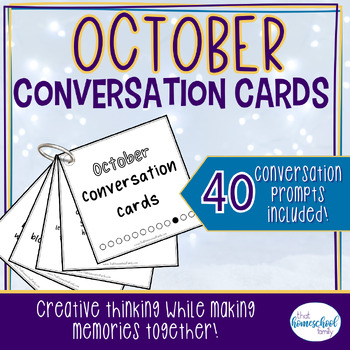 Preview of National Days to Celebrate in October Conversation Cards Elementary & Middle
