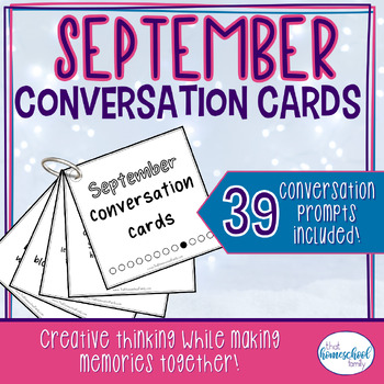 Preview of National Days to Celebrate in September Conversation Cards Elementary & Middle