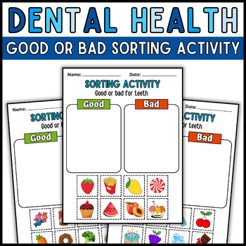 Preview of National Dentist's Day Cut and Paste: Dental Health Sorting Activity