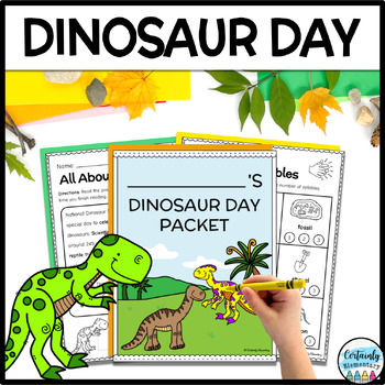 Preview of National Dinosaur Day Activities Packet - Paleontologists and Fossils Worksheets