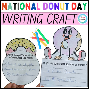 Preview of National Donut Day Writing Craft,Summer Writing Activities,Doughnuts