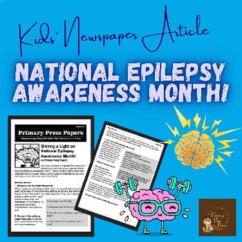 Preview of National Epilepsy Awareness Month! Reading & Activity for Kids to Learn