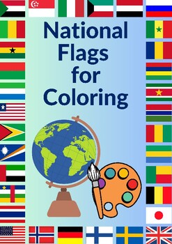 Preview of National Flags for Coloring.
