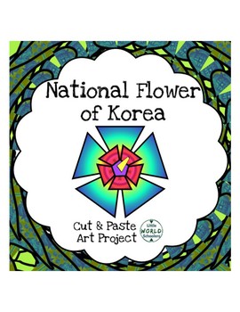 Preview of National Flower of Korea Color, Cut, and Paste Craft