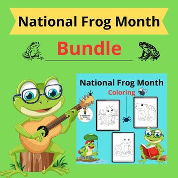 Preview of National Frog Month Bundle  Printable Worksheets For Kids