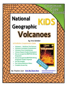 Preview of National Geographic Kids Volcanoes {Nonfiction Comprehension Guide}