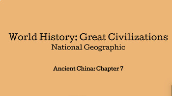 Preview of National Geographic: Great Civilizations - Chapter 7 Presentation- EDITABLE