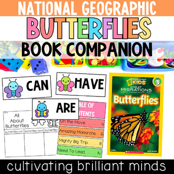 Preview of National Geographic Great Migrations Butterflies Book Companion | Laura Marsh