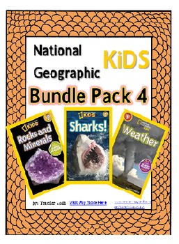 Preview of National Geographic Kids Bundle Pack 4 {Sharks, Weather, Rocks and Minerals}