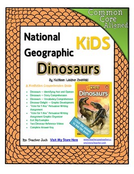 Preview of National Geographic Kids Dinosaurs {Nonfiction Comprehension Guide}