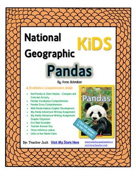 Preview of National Geographic Kids Pandas Nonfiction Comprehension Guide